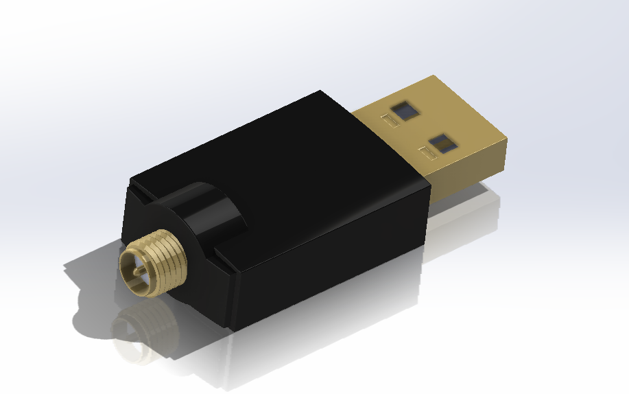 SolidWorks render of Alfa adapter