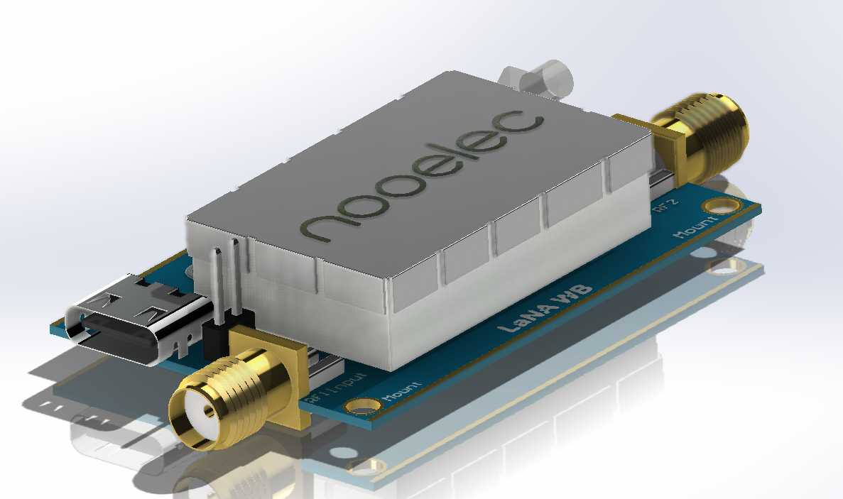 SolidWorks render of LNA enclosure